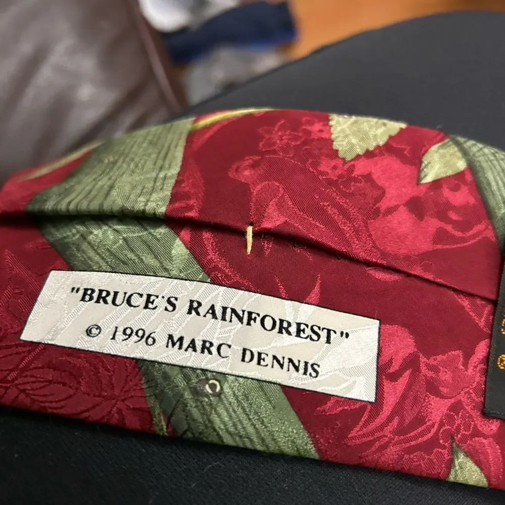 Vintage Tree Frog Silk Neck Tie